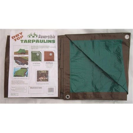 FOREMOST TARP Heavy Duty Tarp, Brown/Green, Polyethylene 11216
